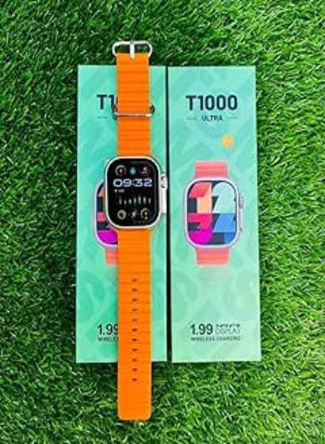 Generic T1000 Ultra Smart Watch NFC Bluetooth Wireless Charging Sport Smart Watch (Orange)